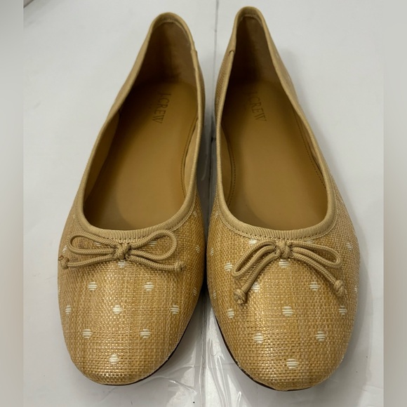 J. Crew Factory Shoes - J. Crew Factory Women Woven Polka-Dot Ballet Flats Size 10 Career Capsule Office